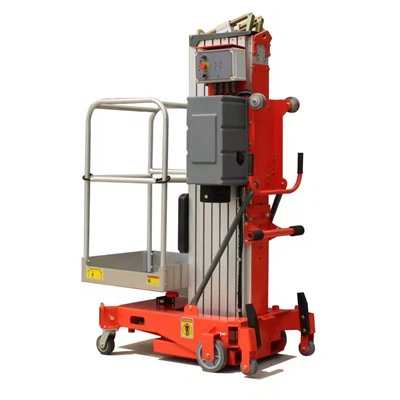 Enkel mast lyftplattform i aluminiumlegering